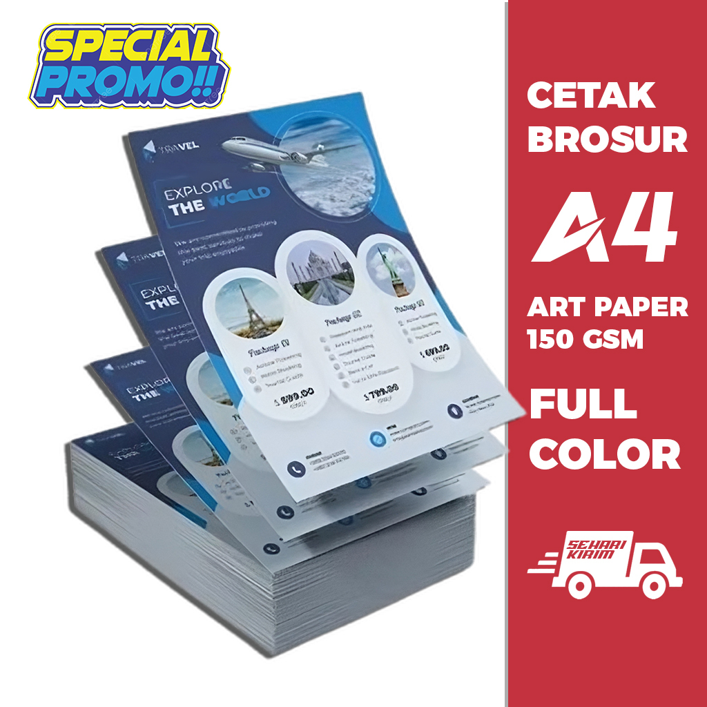 Cetak Brosur Ukuran A4 | Cetak Brosur Custom | Cetak Brosur Murah