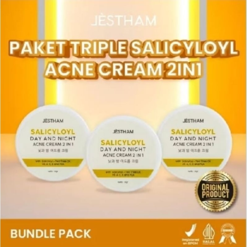 Paket Triple Jestham salicyloyl cream acne 2in1