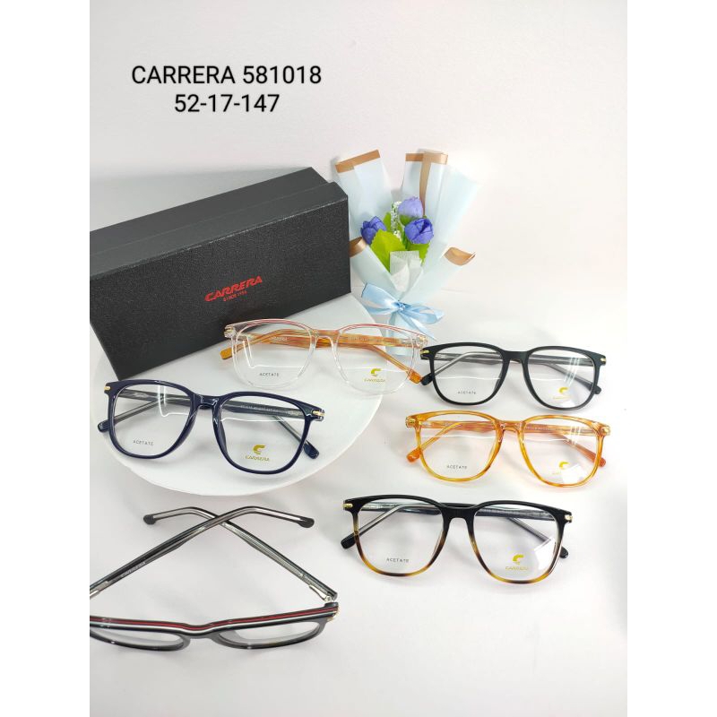 frame kacamata pria wanita unisex kotak carrera 581018
