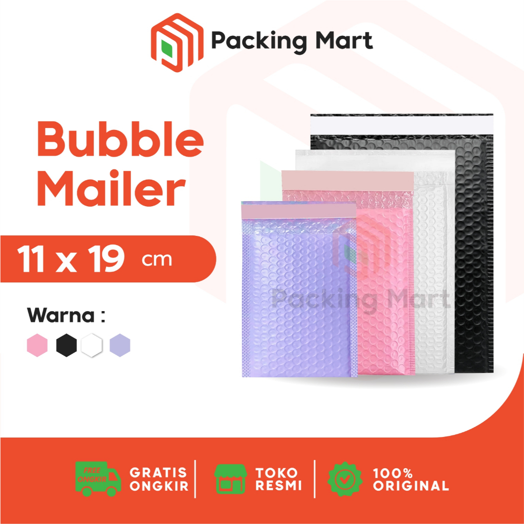 

Amplop Bubble Mailer 11x19 cm Packing Bag Bubble Kantong Plastik