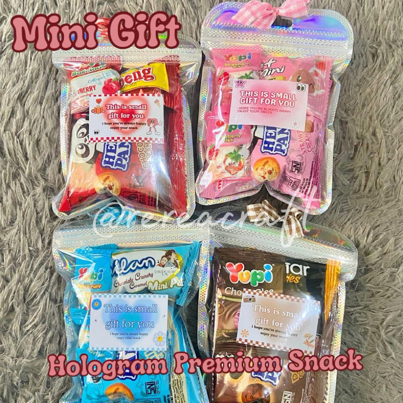

[BELI 19 GRATIS 1] MINI GIFT SNACK HOLOGRAM PREMIUM - FREEBIES SNACK - HAMPERS HADIAH MINI - TERMURAH