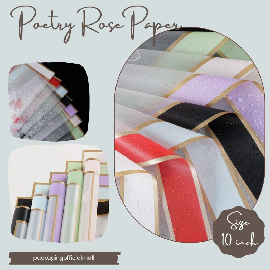 

POETRY ROSE PAPER / CELLOPHANE / FLORIST PAPER / KERTAS BUKET BUNGA / WRAPPING WRAPPER