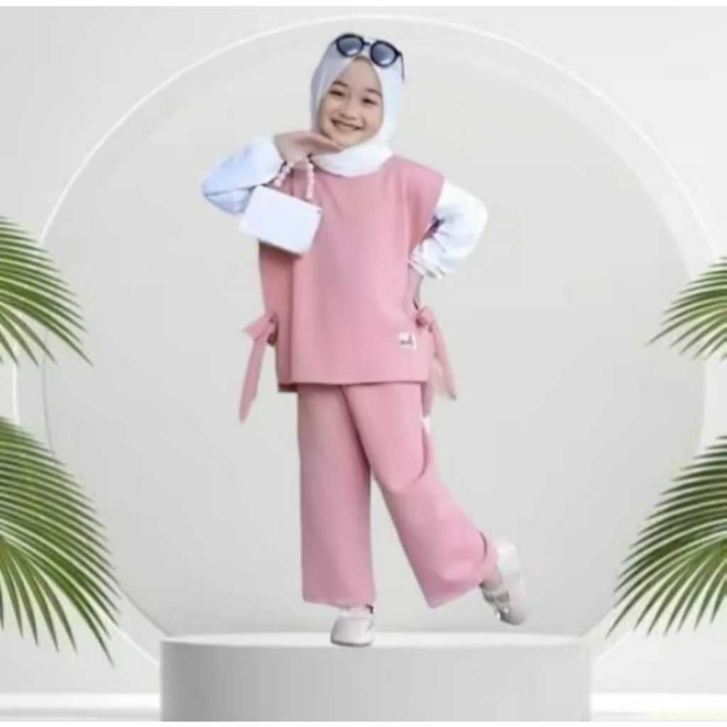 1 Set Setelan Tunik Chika 3 in 1 Anak Cewek Terbaru Usia 2-12 Tahun / Fashion Anak Perempuan
