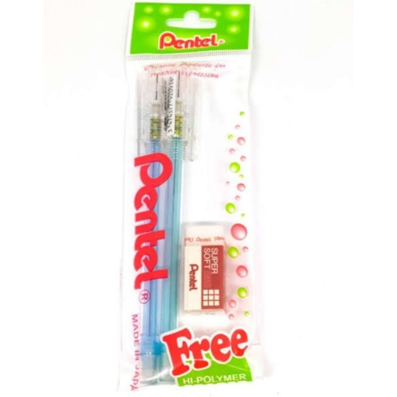 

D3W! (1 Set) Set 2 Pensil Mekanik + 1 Penghapus Pentel A105-2