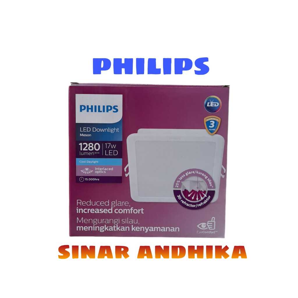 Lampu LED Downlight Philips Kotak Meson 17 Watt 59467