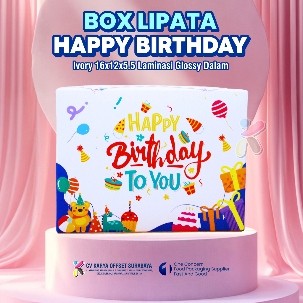 Box Nasi Ulang Tahun Anak | Dus Nasi Ultah | Nasi Kotak Ulang Tahun | Box Happy Birthday