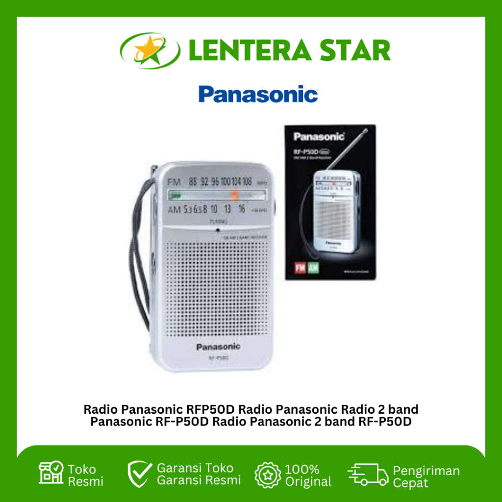 Radio Panasonic RFP50D Radio Panasonic Radio 2 band Panasonic RF-P50D Radio Panasonic 2 band RF-P50D
