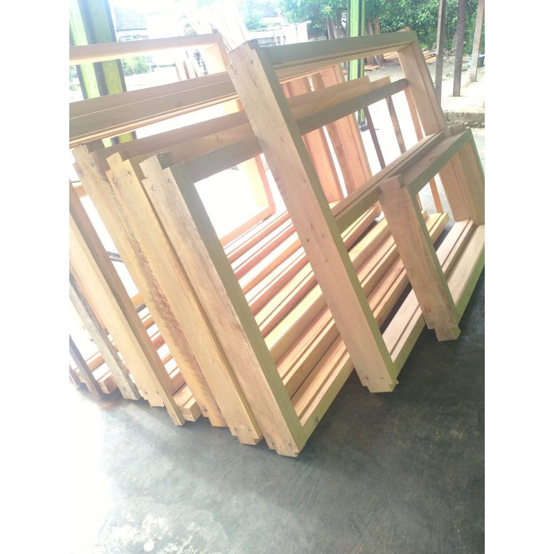 kusen pintu kayu bahan jati