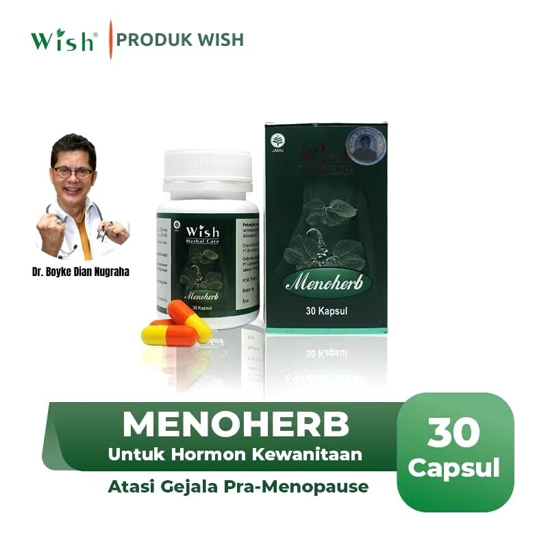 WISH MENOHERB Herbal Menopause Dr Boyke ORIGINAL WISH HERBAL CARE
