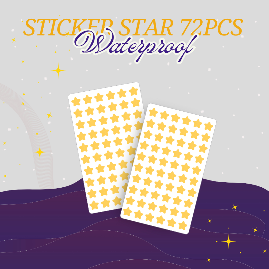 

Stiker 72pcs Bintang Tahan Air | Sticker Stars Waterproof | Reward Chart