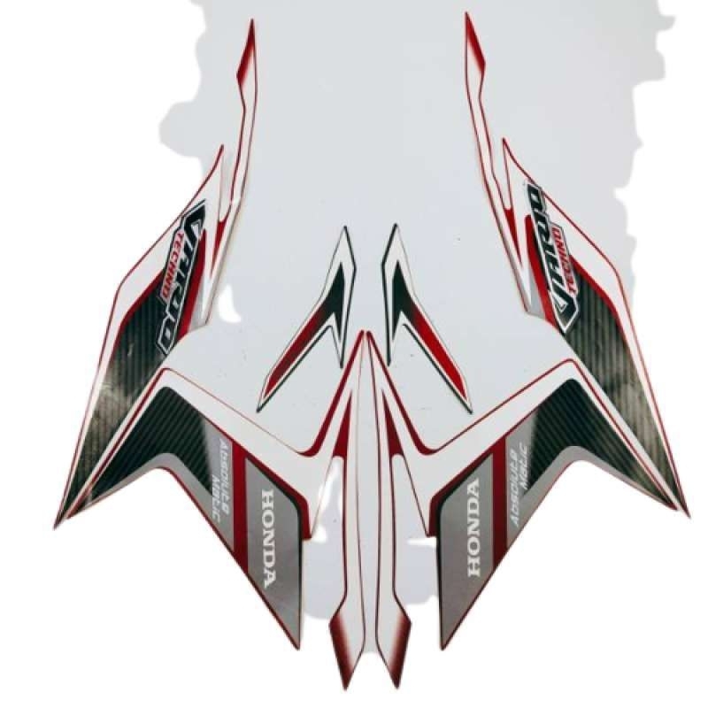 Striping stiker honda vario techno 110 karbu tahun 2011 2012 merah list body vario techno 110 karbu 