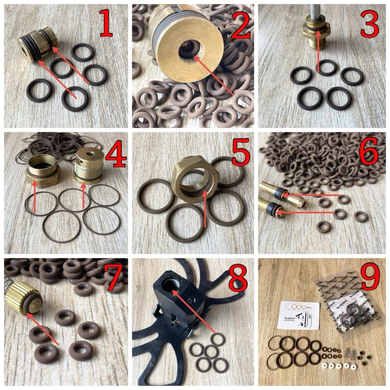 Sil pompa pcp Oring pompa Bahan FKMshore90 Tahan panas import tahan tekanan tinggi seal kit Oring Ki