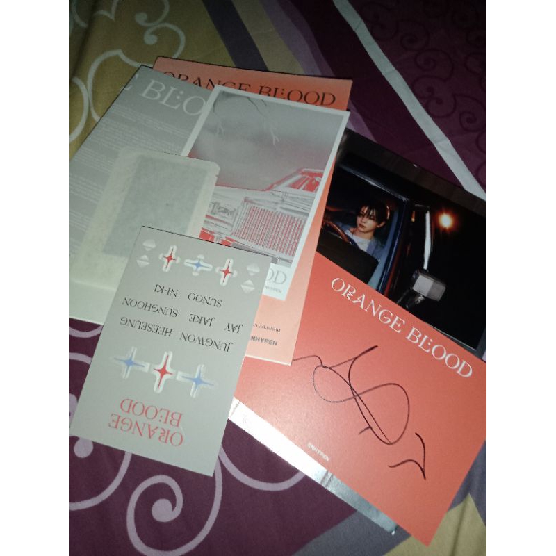SIGNED ALBUM ENHYPEN ORANGE BLOOD KSANA VER US, ORANGEBLOOD HEESEUNG, NI-KI