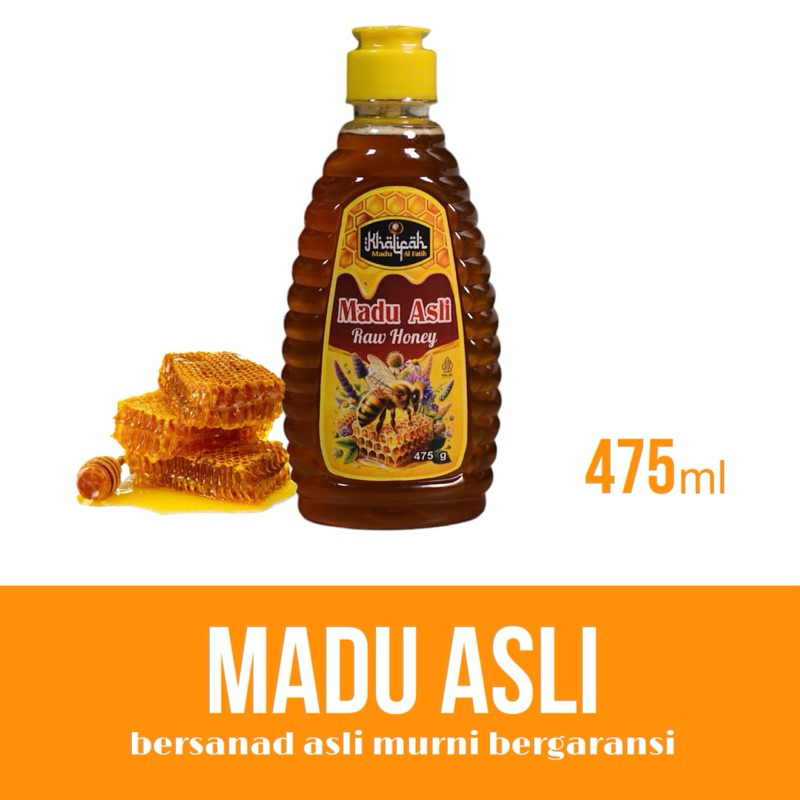 

Madu Khalifah Alfatih - Madu Asli (Raw Honey) 475ml - Madu Asli Murni 100%- Honey