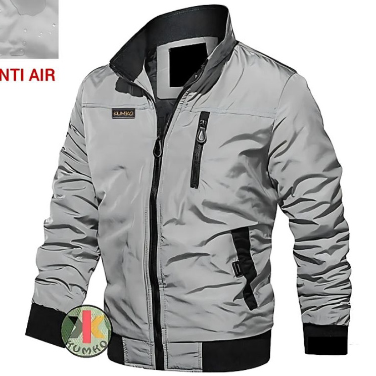 Borong Berhadiah  JAKET PRIA PARASUT ANTI AIR ANTI ANGIN SIMPLE OUTDOOR BOMBER HARRINGTON TERBARU KE