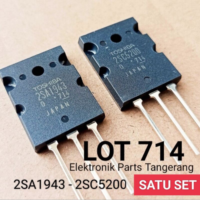 TOSHIBA 2SA1943 2SC5200 ( Lot 714 ) TRANSISTOR 2SA1943 2SC5200 A1943 C5200 TOSHIBA 2SC5200
