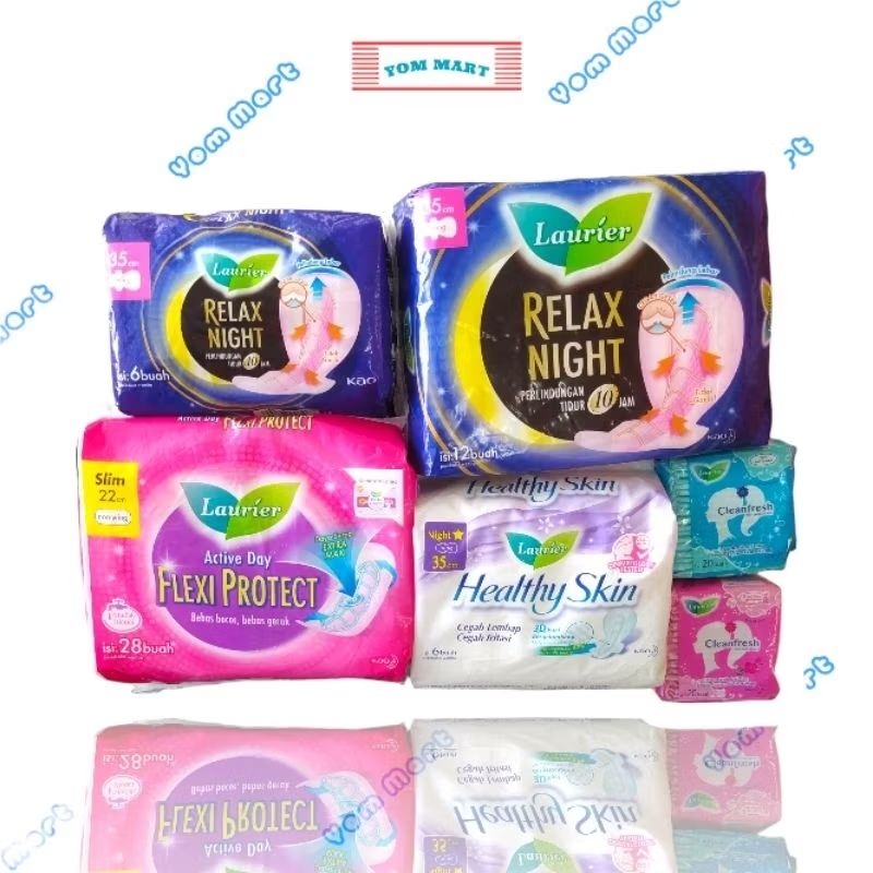 LAURIER ACTIVE DAY FLEXI PROTECT/ LAURIER RELAX NIGHT/ LAURIER HEALTY SKIN/ LAURIER SLIM PANTYLINERS