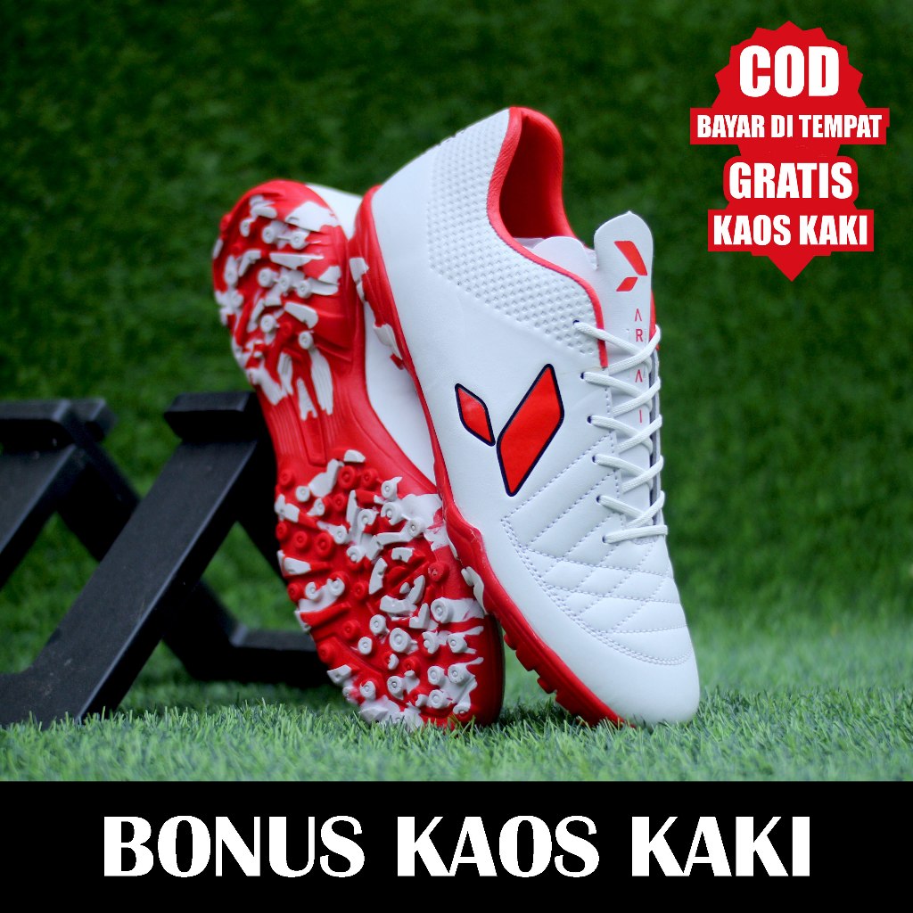 Gratong 883921 Sepatu Futsal Mini Soccer Pria Tiempo Hitam Orange Sol Karet Mentah Cit Cit Sepatu