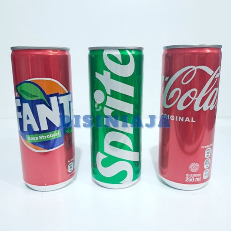 

6/12 can Coca Cola, Sprite, Fanta Can Slim Ukuran 250ml