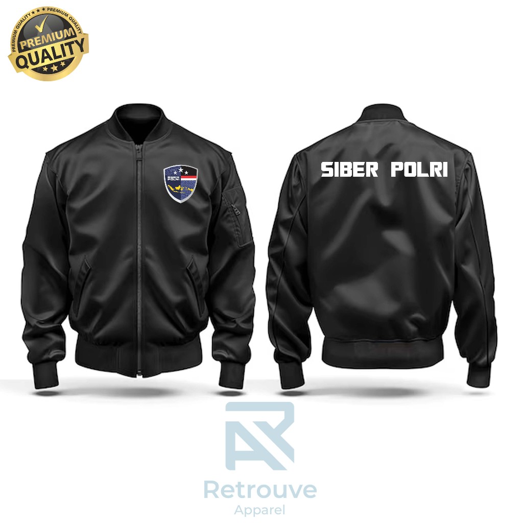 Jaket Bomber Siber Polri  Jaket Bomber Pria