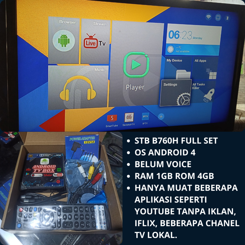 STB ANDROID B760 SUDAH ROOT TINGGAL PAKAI ANDROID TV BOX