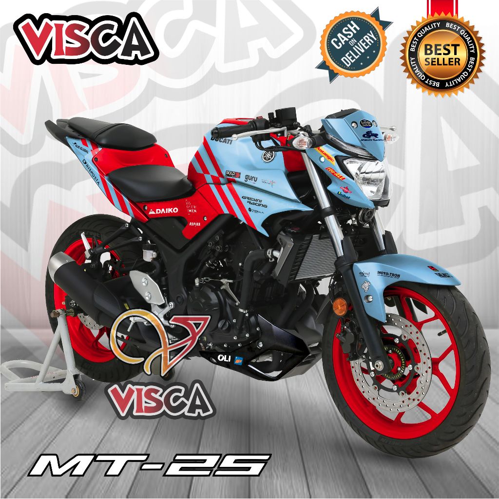 Stiker Decal Yamaha MT 25 OLD Dekal Mt 25 Striping Mt 25 Variasi Decal Mt 25 OLD Full Body GRESINI