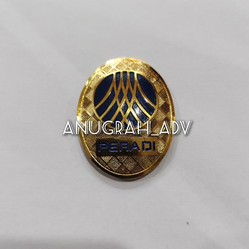

pin PERADI kuningan sepuh emas - magnet