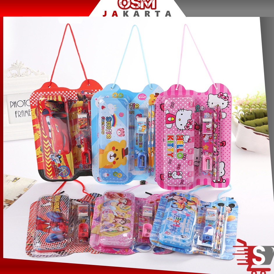 

Kejutan Spesial OSM JKT S6139 Set Alat Tulis 6 in 1 Stationery Set Souvenir Anak Paket Alat Tulis Sekolah Fancy Set Anak Motif Karakter Lucu