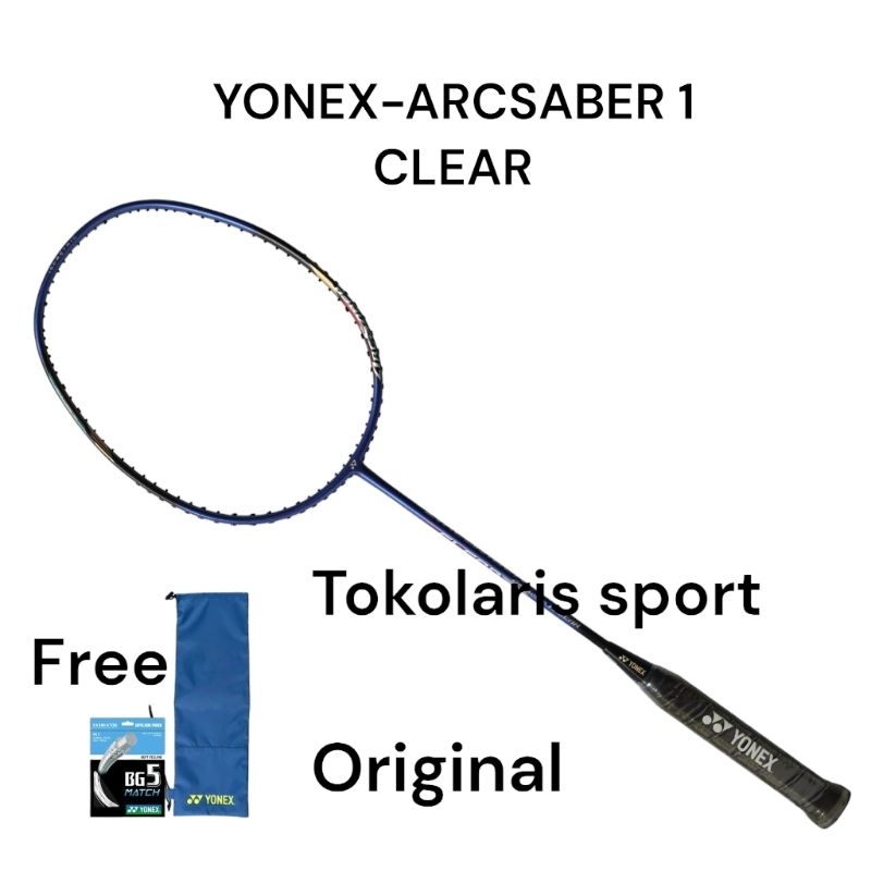 YONEX BADMINTON ARCSABER 1 CLEAR ORIGINAL / RAKET BADMINTON YONEX ARCSABER 1 CLEAR ORIGINAL