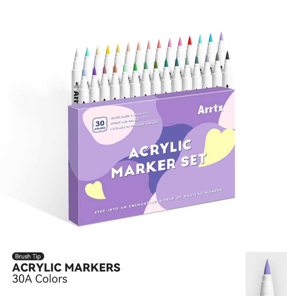 

ARRTX Acrylic Markers (Paint Pens) Set 30 Colors