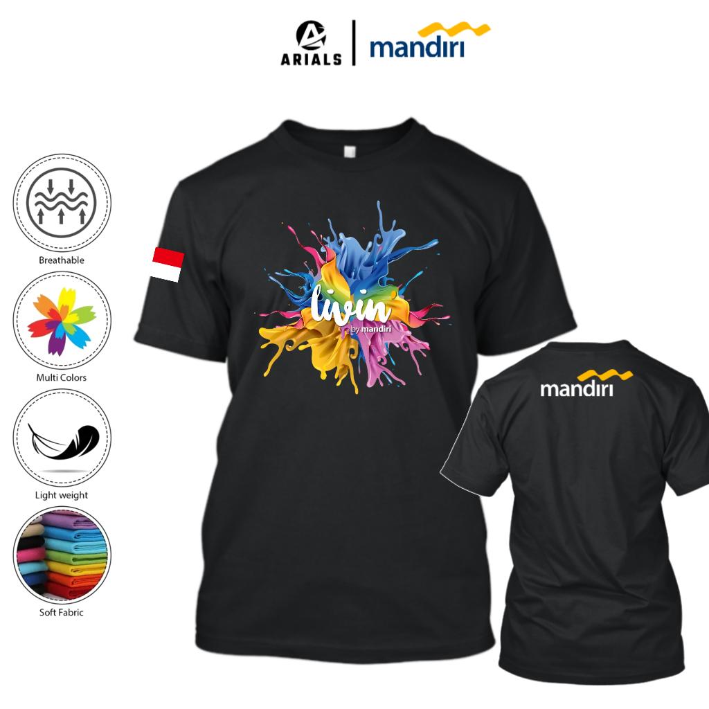 Arials Kaos Baju BANK MANDIRI LIVIN by Mandiri
