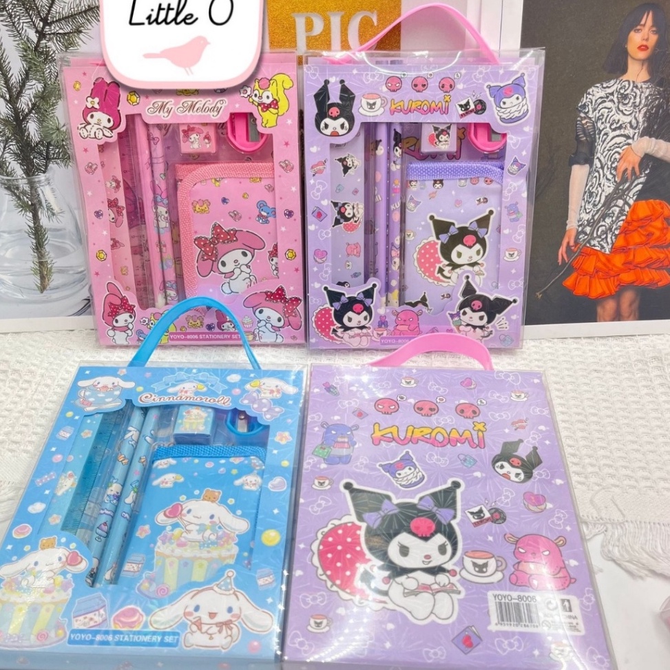 

Promo Irit Paket Alat Tulis Stationery Set Anak 6IN1 Hadiah Souvenir Paket Sanrio Dompet Mickey Princess