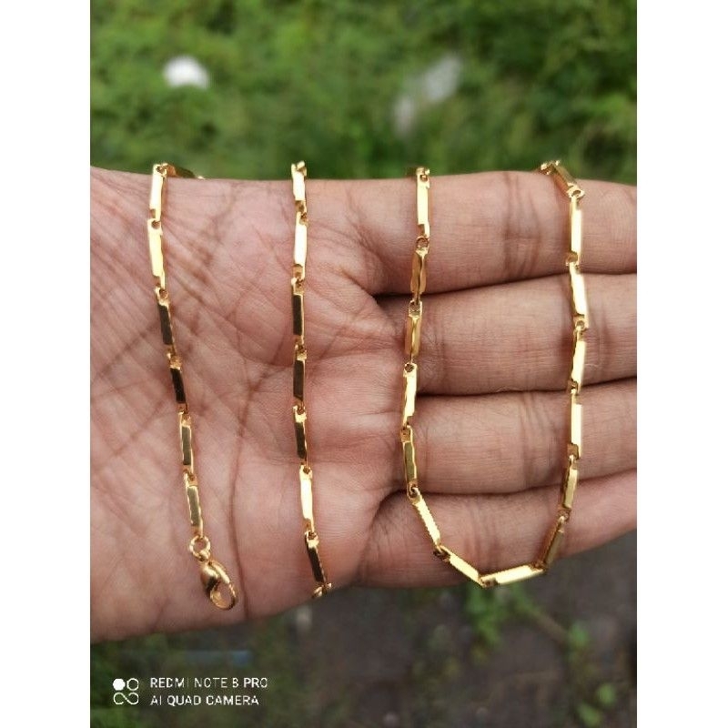 KALUNG TITANIUM MODEL PADI CZJ WARNA EMAS