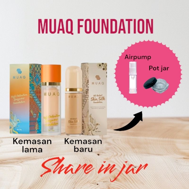 MUAQ Foundation share in jar #MUAQ perfect skin silk Foundation