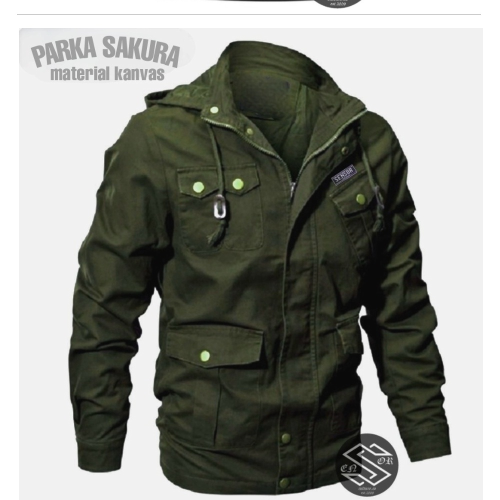 JAKET PARKA SAKURA JAKET COWO TERKINI JAKER REAL PICK JAKET TERBARU JAKET ACC FASHION