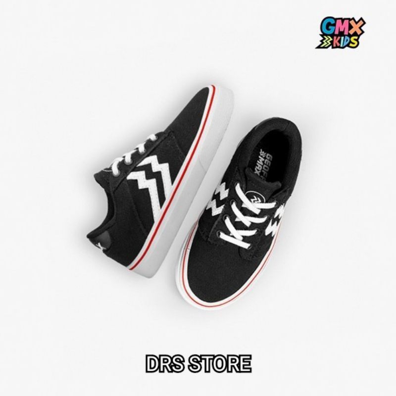 DRS STORE Geoff Max - Gavin Kids Black White | Shoes Vulcanized | Sepatu | Sneakers | Sepatu Anak