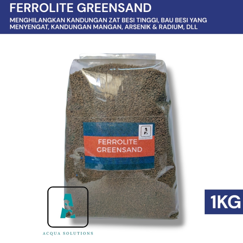 Ferrolite Greensand Media Filter Air Penyerap Zat Besi Tinggi 1Kg