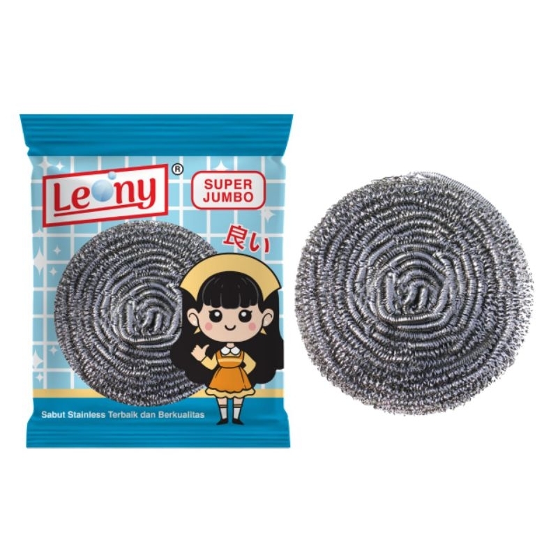 Leony Gosok Panci Super Jumbo / Kawat Cuci Piring Panci Wajan / Sabun Stainless