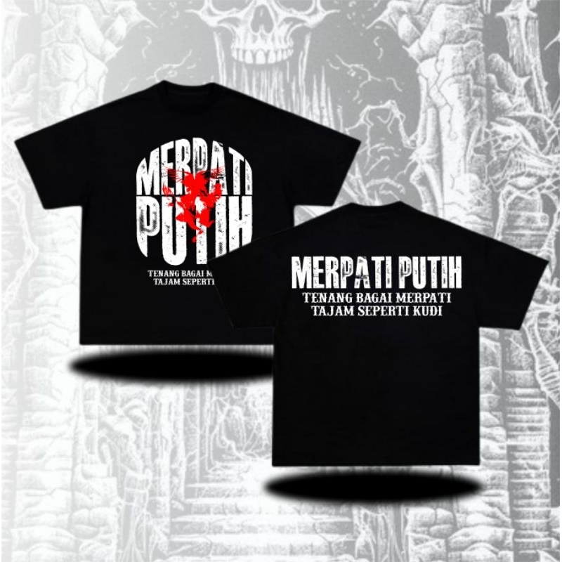 Kaos Merpati Putih Motif Tenang Bagai Merpati Tajam Seperti Kudi Bahan Premium Sablon DTF Desain Ter