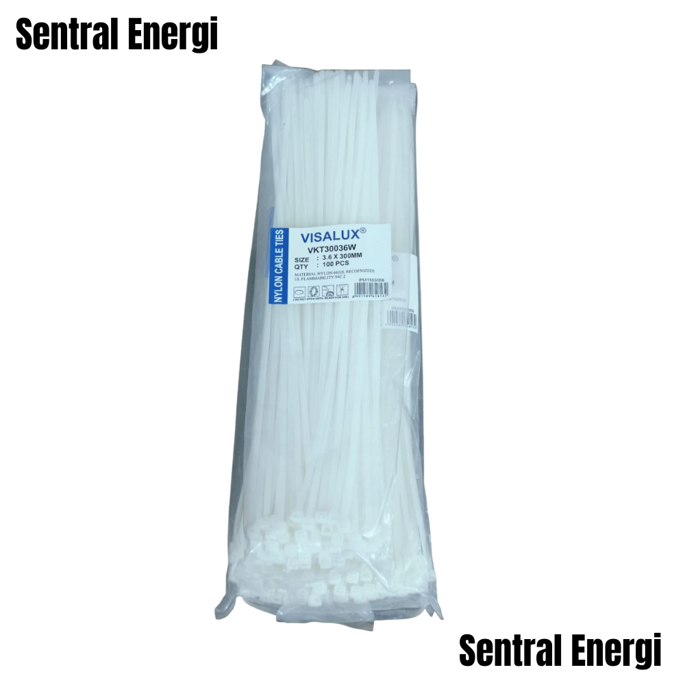 

Kabel Ties / Kabel Tis / Cable Ties / Cable Tis Visalux 12" Inch 30cm - Putih