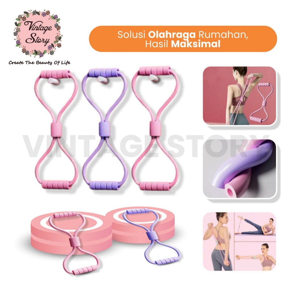 Tali Yoga Stretching Alat Olahraga Fitness Senam Elastis Portabel Alat Olahraga Rumahan