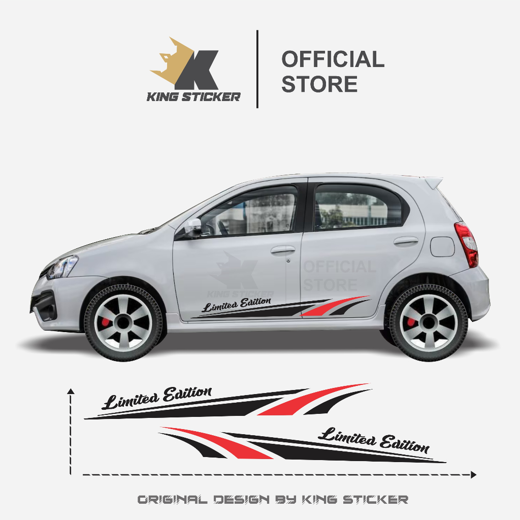 LE4 Sticker mobil etios valco stiker etios valco striping mobil etios valco