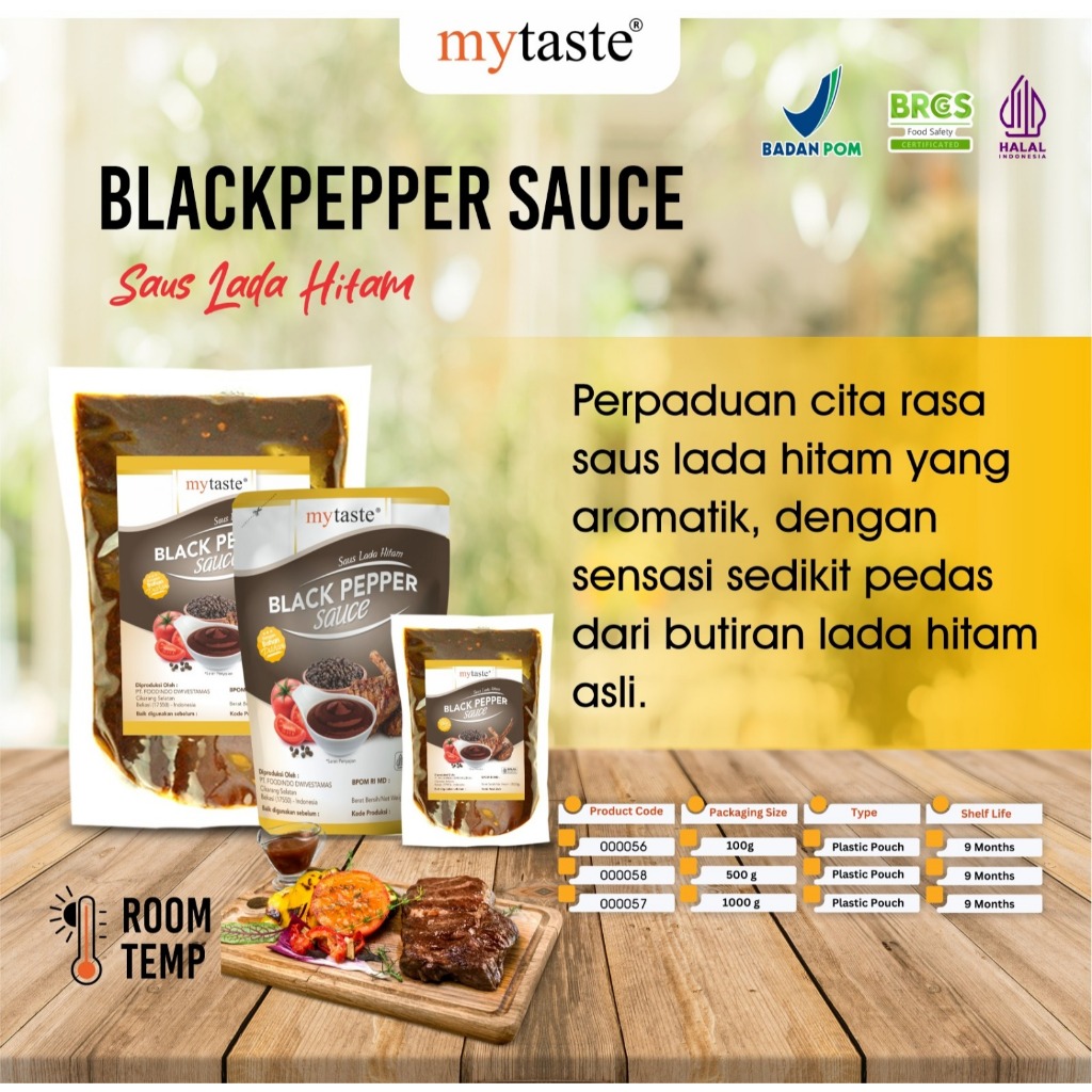 

My Taste Blackpepper Sauce 500g | Mytaste Saos Lada Hitam