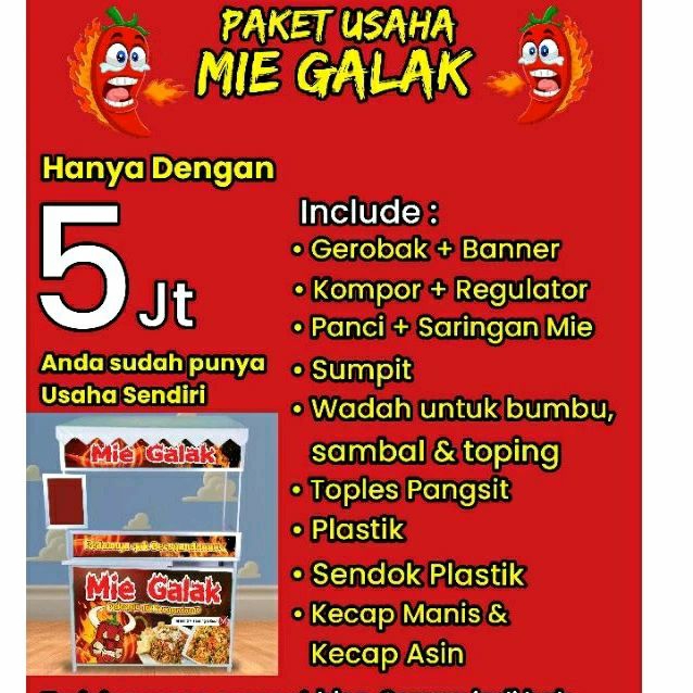 

Paket Usaha Mie Galak (mirip gacoan)