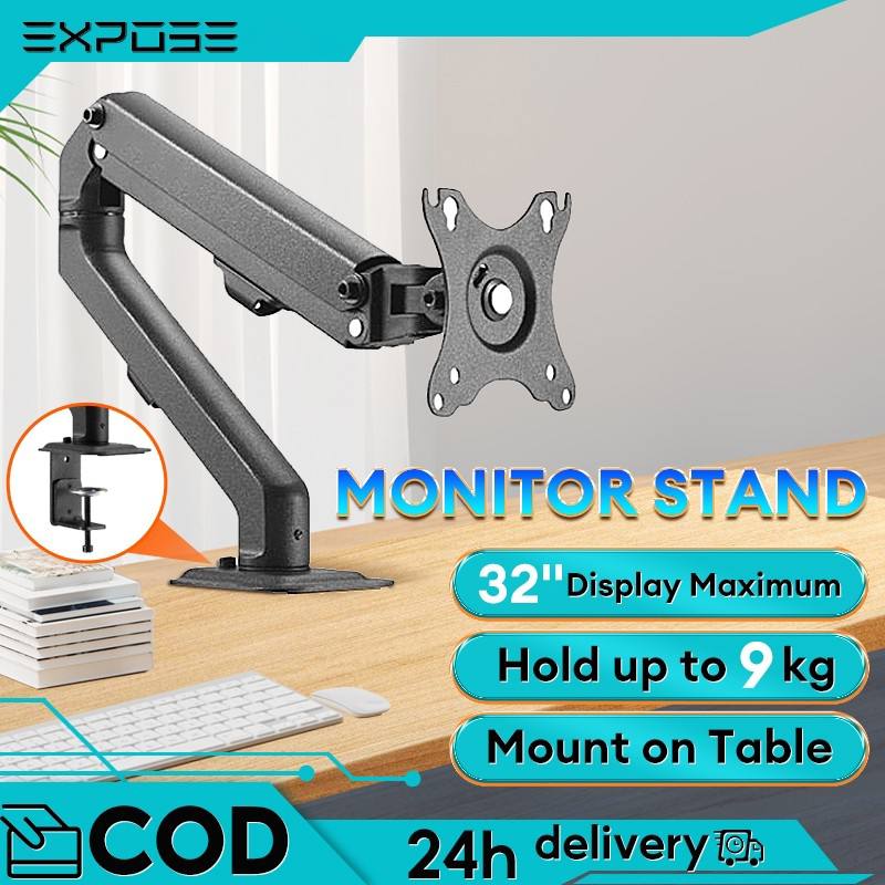 Bracket Monitor F80 Bracket TV Monitor 17-32" Single Gas Spring Monitor Stand 360 Adjustable