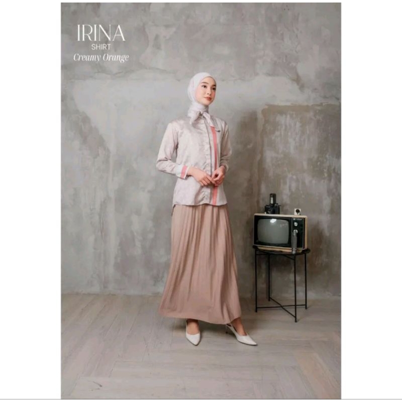 Kemeja Wanita My Lady Hijab  Irina Shirt -creamy orange (L)