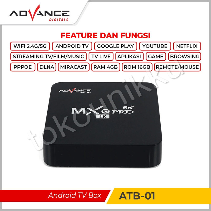 TV BOX Android ADVANCE ATB-01 Mxq Pro 4K Support Wifi 2+16GB