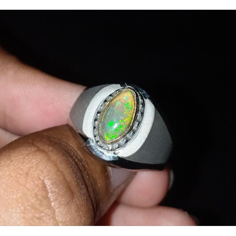 batu cincin kalimaya teh kristal asli natural top quality jarong