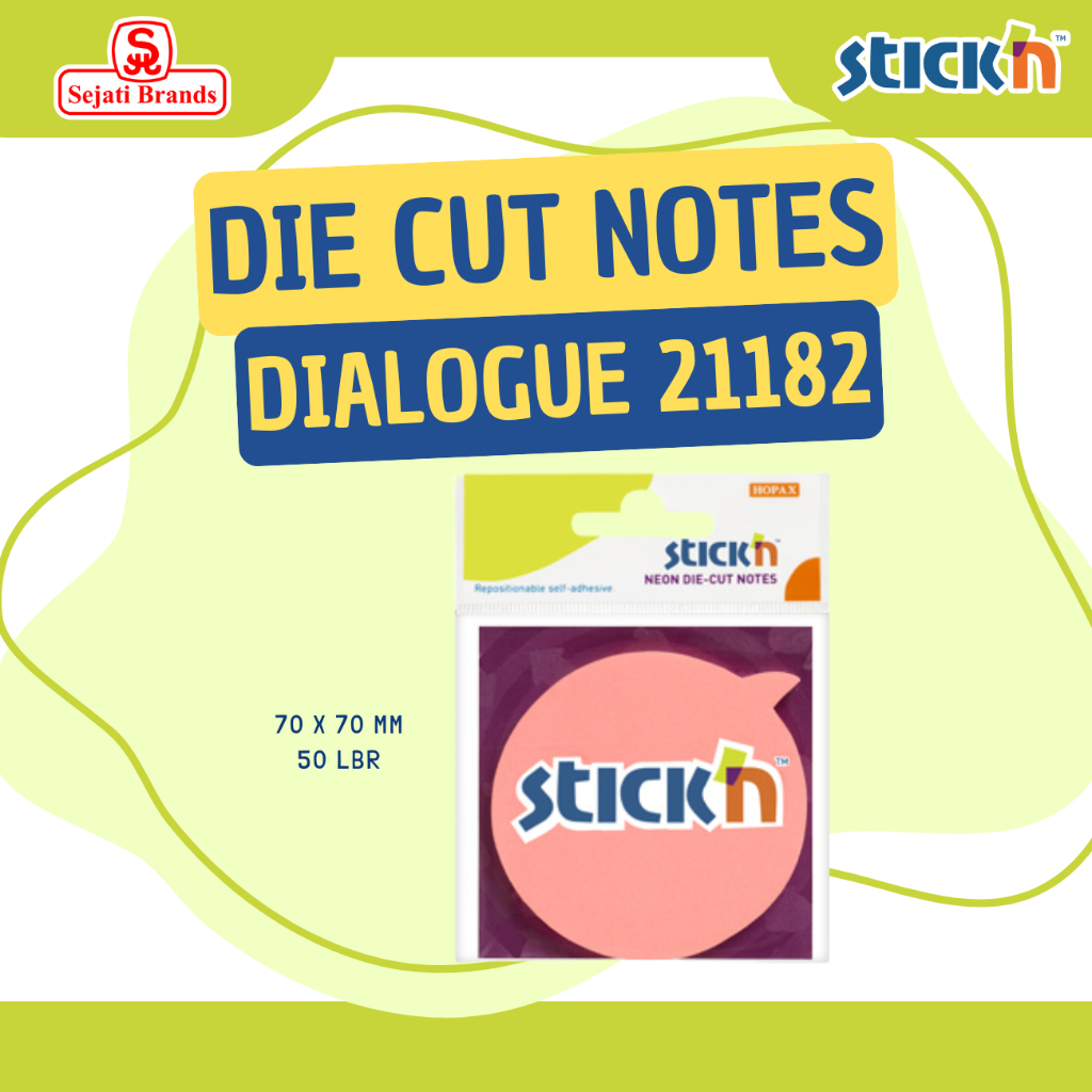 

Stick'n Die Cut 21182 Neon Pink Dialogue / Sticky note motif unik memo tempel kreasi