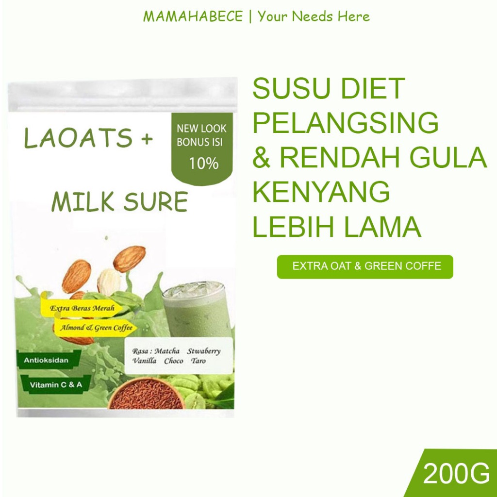 

Susu Penurun Berat Badan Minuman Diet Pelangsing Badan Susu Diet Pengganti Makan Susu Low Fat Rendah Lema Laoats (200G)